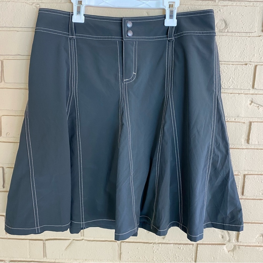 Athleta Skirt Womens 10 Gray Whatever Tennis Skort Pickleball Sports Athletic